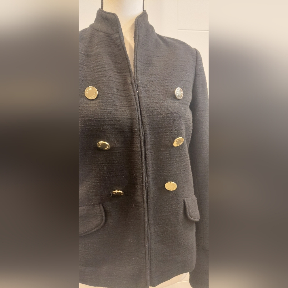 DKNY Black Blazer with Gold Accents - Picture 4 of 11